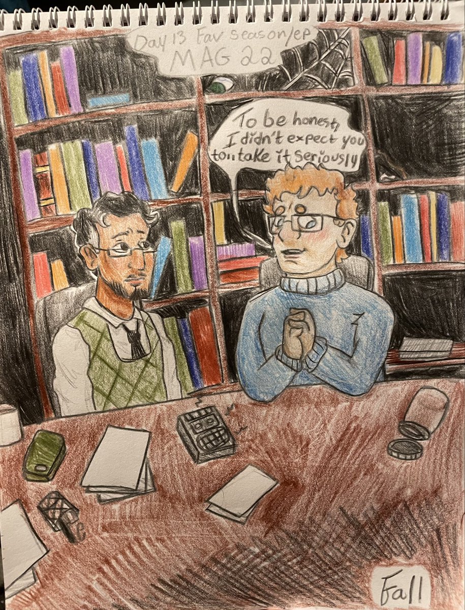 1gravityFALLs1's tweet image. TMAtober day 13
Fav season/ep
#tma #tmatober2025 #inktober #art
#mag22

There is a #gravityfalls reference in there