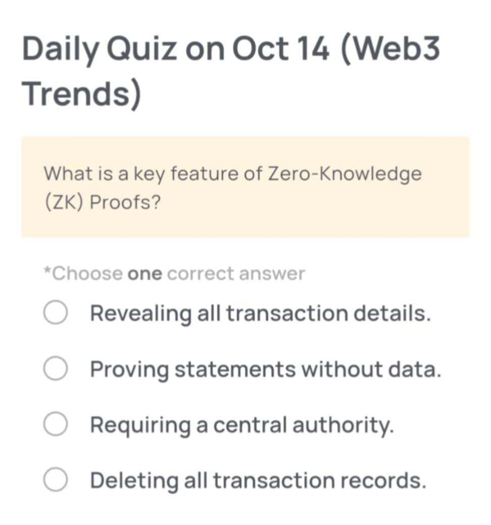 Xenea_io's tweet image. 🔍 Need a Hint for Today’s Quiz?

Imagine verifying something without ever showing your data — that’s the power of privacy in Web3.