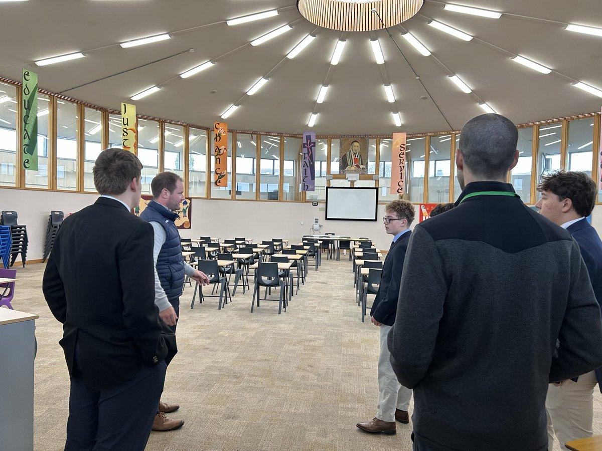 On Monday <a href="/vianneygriffins/">Vianney Griffins</a> visited <a href="/stlaurencecoll2/">St. Laurence College</a> a fellow Marianist school outside Dublin #globalgriffins