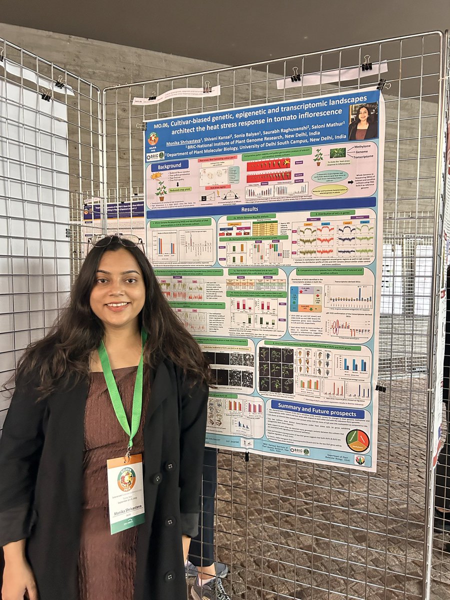 MonikaS42438623's tweet photo. Wonderful experience presenting my work on tomato heat stress response representing NIPGR @NIPGRsocial at #SolRub2025, Univ of Turin ๐ฎ๐น.
Honoured to receive a travel grant from @ANRFIndia that made my participation possible. Grateful to @solrub for an engaging scientific platform https://t.co/wUwx5TRMrz