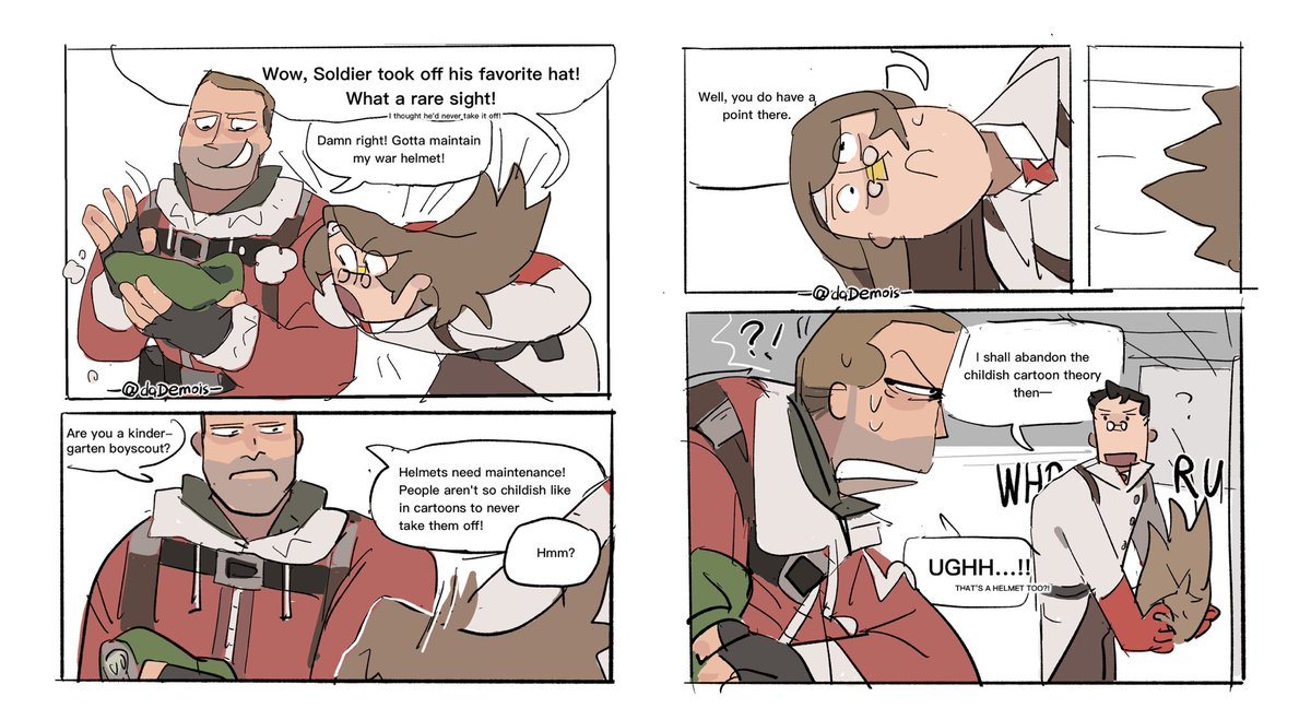 chikenbao's tweet photo. yeah thats a helmet
( repost to get some dialogues revised )
#TF2 #TeamFortress2 https://t.co/kgHUW8XAbo