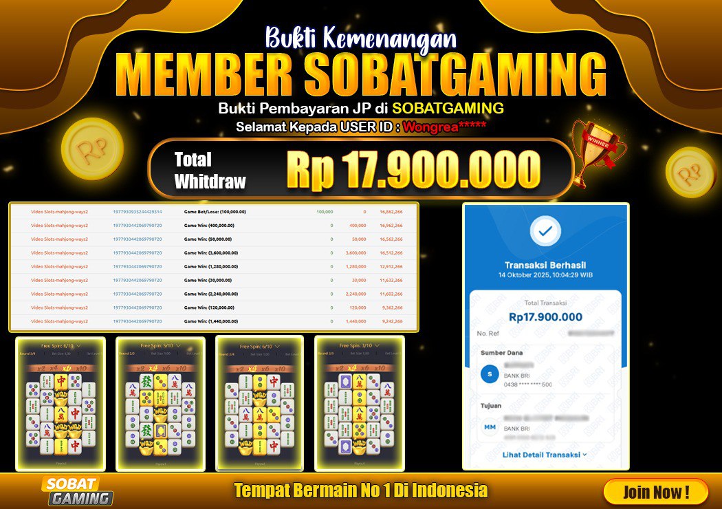 WD LAGI BOSKU, BURUAN COBA SEKARANG JUGA
MODAL RECEH JADI JUTAAN!!
LINK DAFTAR : heylink.me/sobathoki

EVENT MENARIK
╰┈➤ MAXWIN 1JT BONUS 2JT
╰┈➤ SCATTER PG SOFT
╰┈➤ SCATTER BONANZA
╰┈➤ SCATTER KOI GATE

DAFTARKAN AKUN HANYA DI SOBATGAMING

#sobatgaming #situsaman