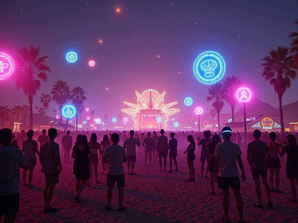 Saffron_Crocs's tweet image. Electric music, amazing people, and epic desert vibes that ignite your soul! The sense of community and freedom made it magical. Imagine it upgraded with @RhunaI: AI-powered personalized check-ins, seamless Web3 payments, and exclusive NFT collectibles. Festivals just leveled up!