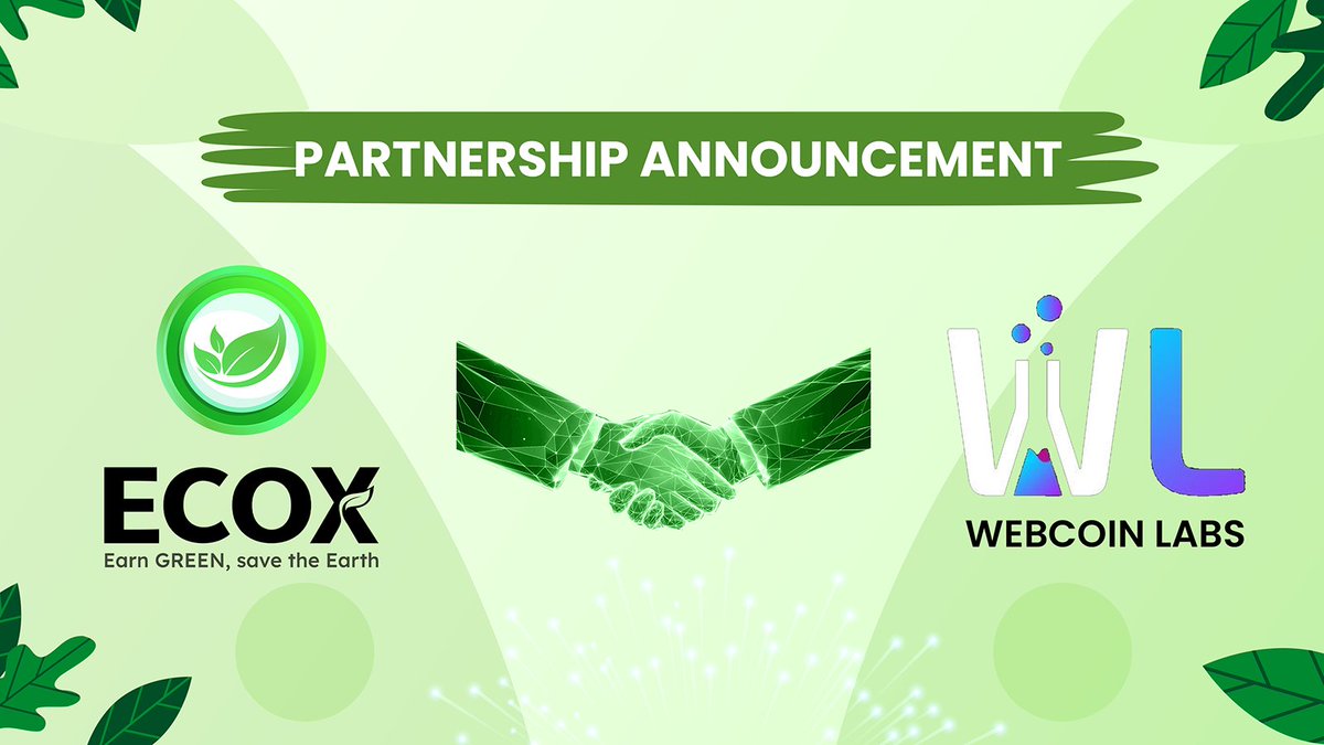 🌱Webcoin Labs Joins ECOX Network's Seed Round! 

💭 Big news from the ECOX Network! 

Webcoin Labs (x.com/WebcoinLabs) has invested in our ECX Seed Round (blog.ecox.network/ecox-launches-…), marking the beginning of something massive.

🌿 This early commitment from Webcoin Labs - a