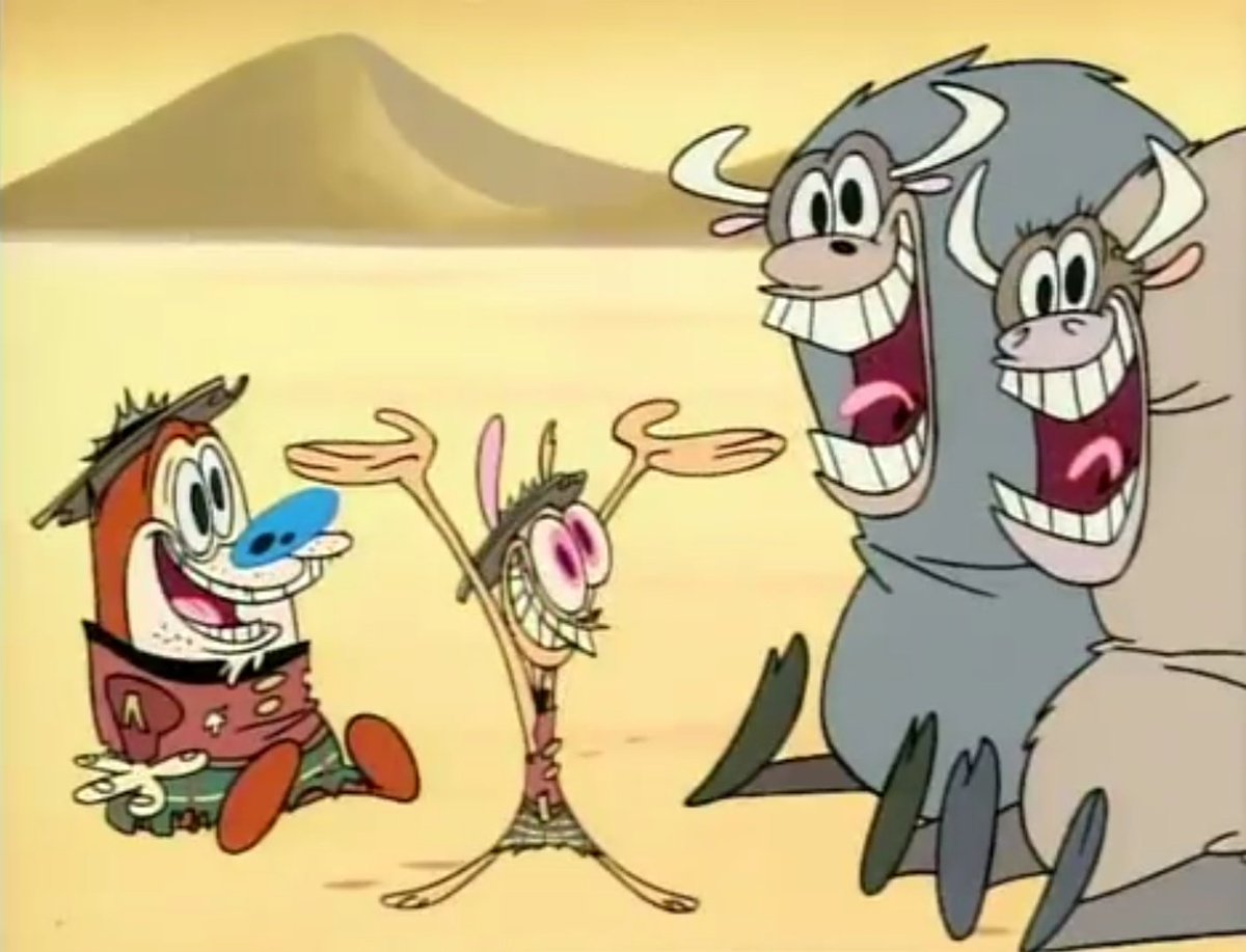 nzmk99's tweet image. the royal canadian kilted yaksmen is one of my favorite ren and stimpy eps. so many good faces plus im a sucker for bold lineart