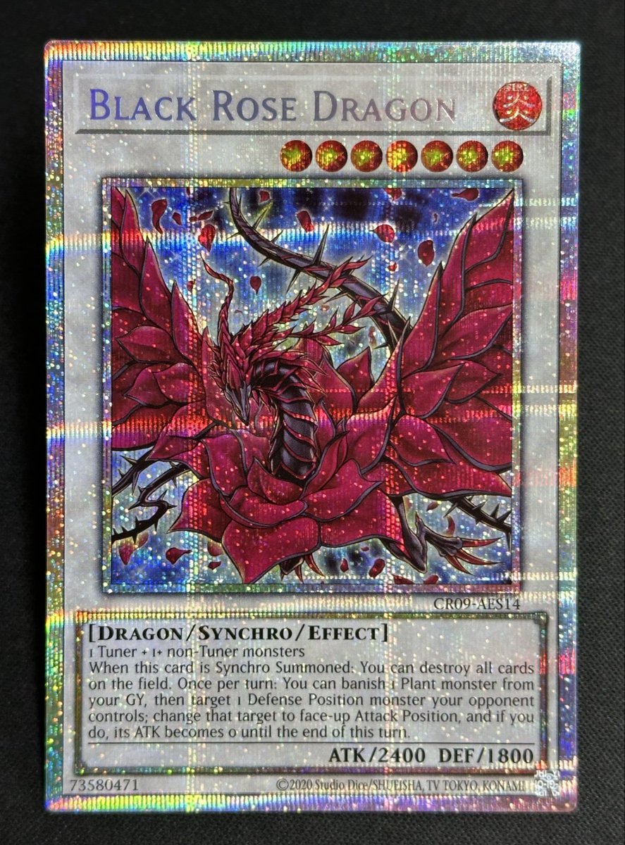 遊戯王 他言語】 CR09-AES14 ブラックローズドラゴン【泰亜版 プリズマ