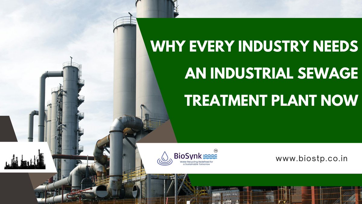 bio_synk's tweet image. 🌊 Transform waste into wealth with #BioSynk's Industrial Sewage Treatment Plants! Save water, comply with regulations, and lead the green revolution. 🌟 Discover how industries like yours can benefit.  biostp.co.in/post/why-every…  f🔗 #EcoFriendly #Sustainability #WaterConservation