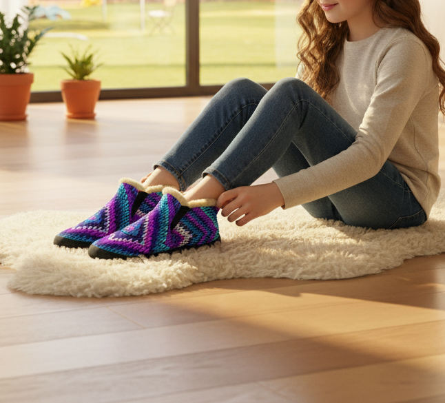 HasakuraArt's tweet photo. Comfy Knit Fur Slippers ❄️ Cozy feet, happy soul!
#CozyStyle #WinterGift #HomeComfort #EtsyFinds #WarmFeet #HasakuraDesigns https://t.co/TlsGIIhW13