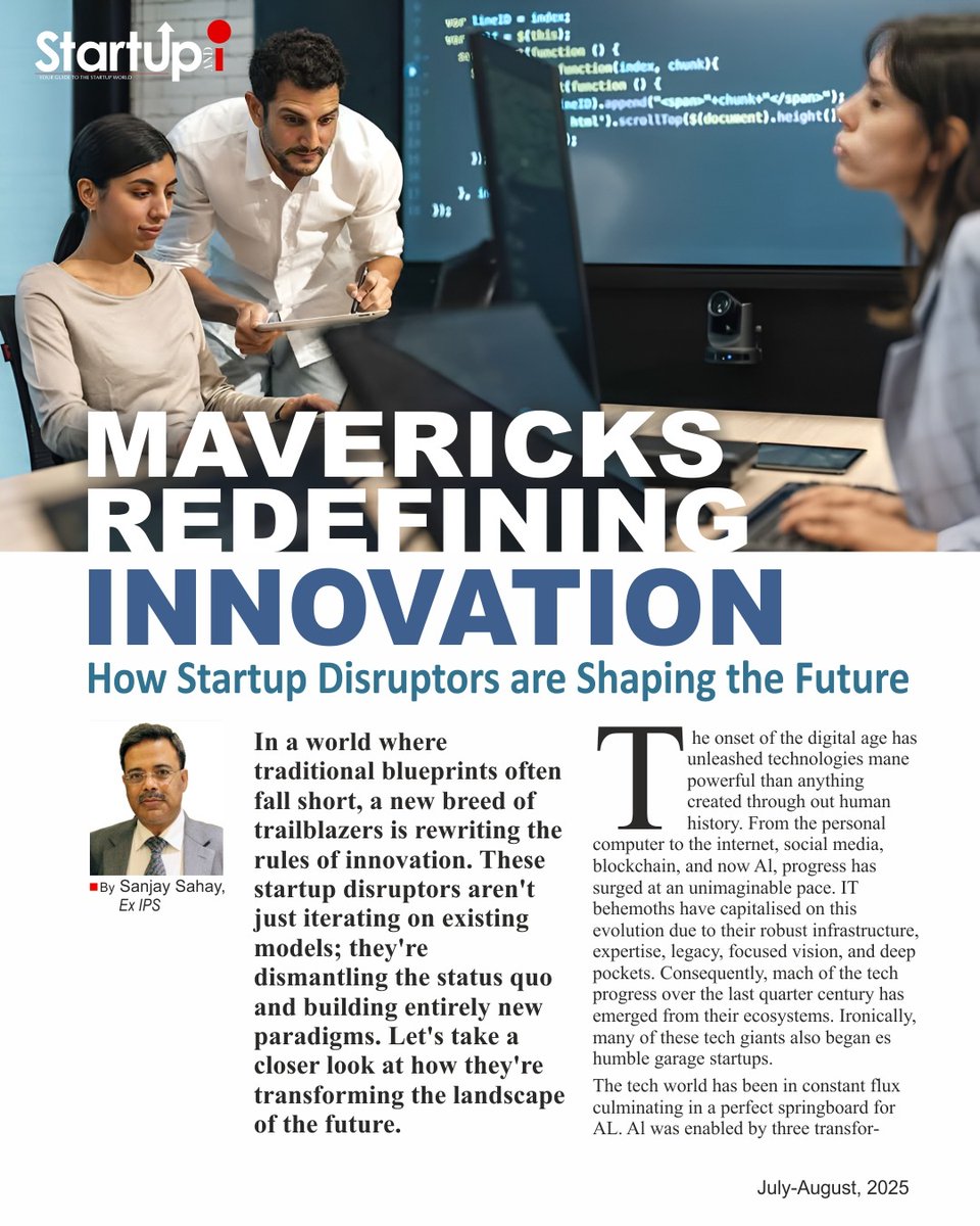 Startup_and_I's tweet image. Read as we uncover how they’re transforming tomorrow’s landscape today.
Click to read : startupandi.com tinyurl.com/4sps7fkz

@Kumod2001 @ProfessorRana @rajeevkumar @prabhash @AarohiKeshav1 

#startupdisruptors  #startupworld #startupindia #sanjaysahay #PMModi