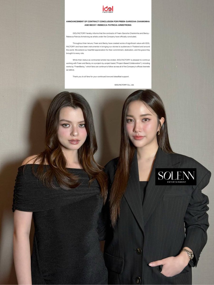 stary1up_picBN's tweet image. #srchafreen #beckysangels
เรียกได้ว่าเป็นข่าวใหญ่ที่เขย่าวงการซีรีส์สาย GL อีกครั้ง เมื่อบริษัทไอดอลแฟคทอรี่ ออกประกาศอย่างเป็นทางการว่า “ฟรีน - สโรชา จันทร์กิมฮะ” และ “เบคกี้ - รีเบคก้า แพทรีเซีย อาร์มสตรอง” ได้ สิ้นสุดสัญญาในฐานะศิลปินภายใต้สังกัด แล้วเป็นที่เรียบร้อย…