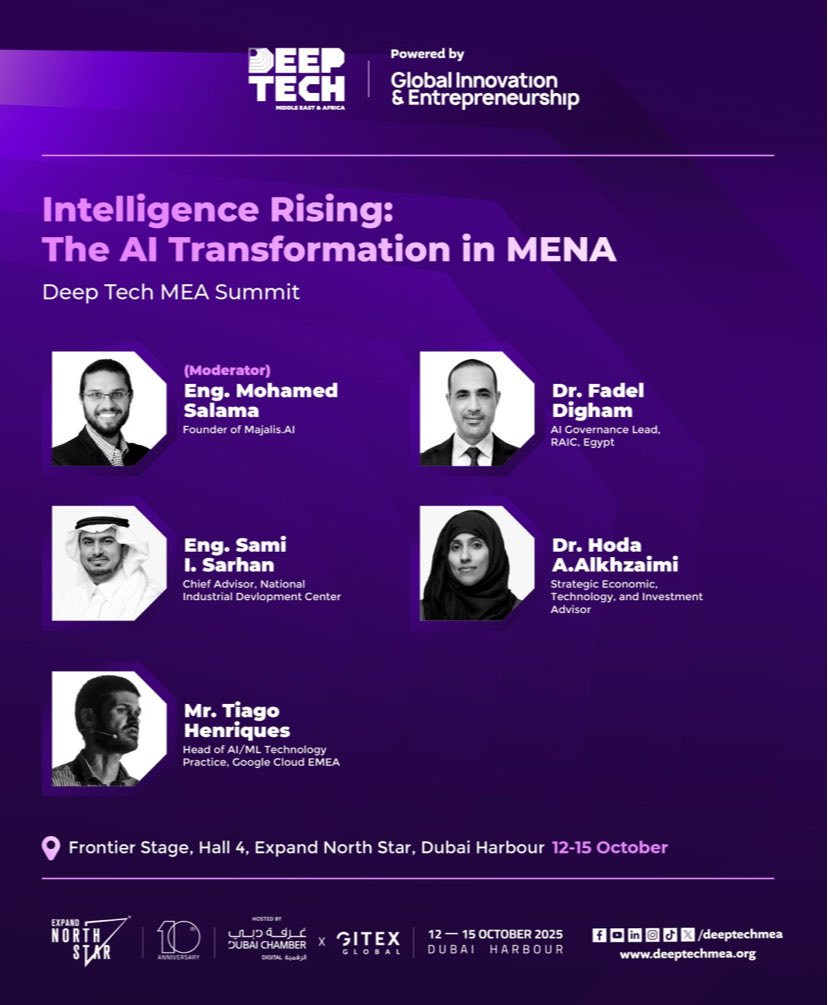 This week M2MMA Advisory Board member head of Google cloud AI / ML EMEA Tiago Henriques is among an esteemed panel of experts discussing the AI transformation that’s underway in the MENA region. 
Fortunate to have his invaluable insight available to M2MMA! 
$RLAB $MRES $OTC
