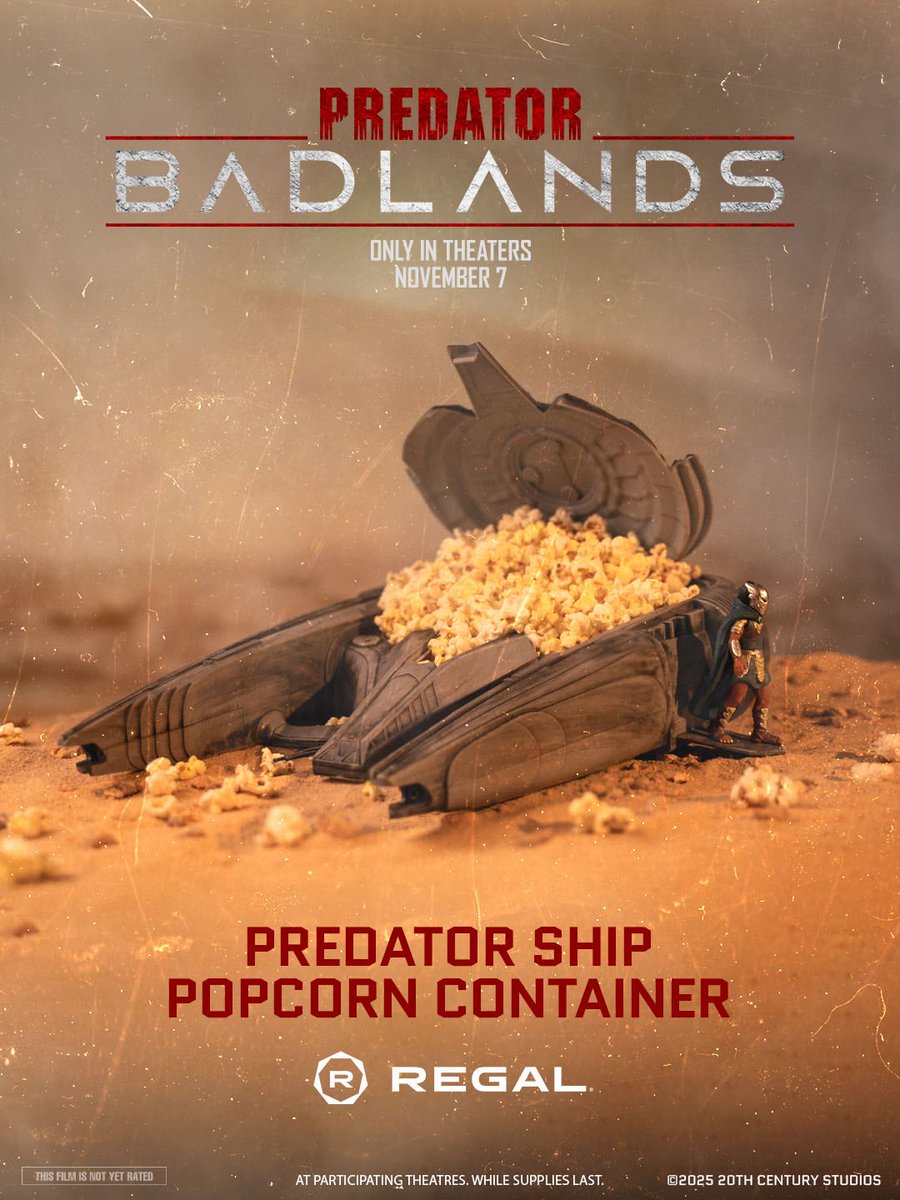 First look at the new popcorn bucket for 'PREDATOR: BADLANDS.'