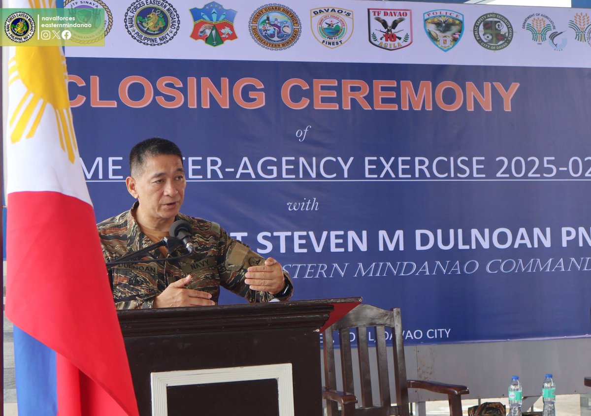 Philippine_Navy's tweet image. IN PHOTOS | PH #Navy in Eastern Mindanao Concludes Maritime Inter-Agency Exercise 2025-02 🇵🇭
👉🏽web.facebook.com/share/p/1Aex9c…
#ProtectingtheSeasSecuringOurFuture
#ModernandMultiCapablePHNavy
#OneAFPOnePhilippines
#StrongAFPStrongPhilippine