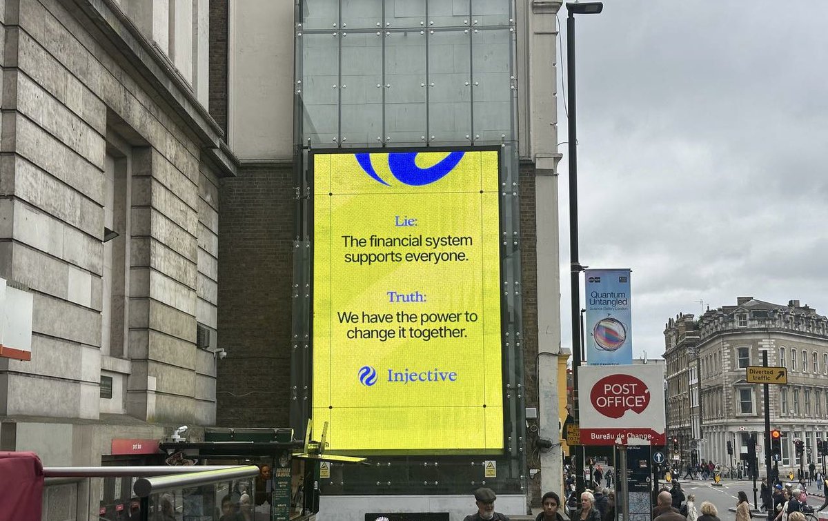 Injective is taking off in London 🇬🇧

Institutions, users and everyday traders all have an opportunity with $INJ to build a financial system that truly works for everyone.