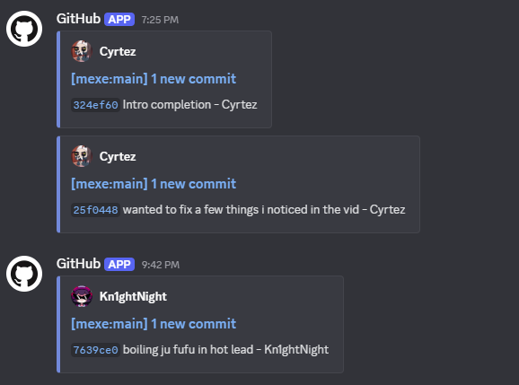 LadyCorthon's tweet photo. working with more than one coder is really funny because that means i get to see what it looks like when each of them pushes their commits onto the GitHub and it looks like this so far
#OUTDATEDSWEEP https://t.co/hRZlqrgZjl