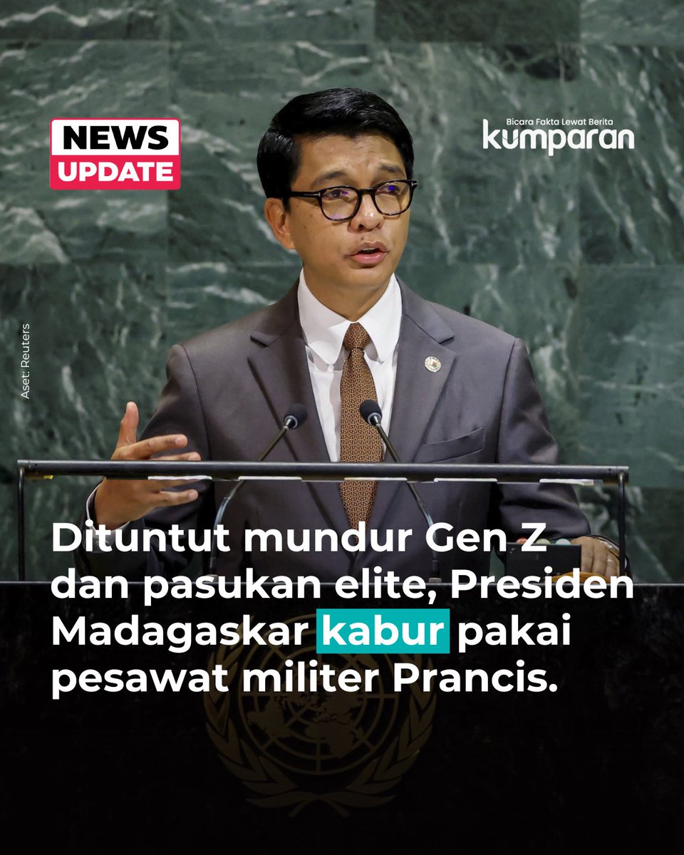 Presiden Madagaskar Andry Rajoelina dilaporkan kabur dari negaranya menggunakan pesawat militer Prancis pada Senin (13/10). Menurut Radio Prancis RFI, langkah itu diambil setelah Rajoelina mencapai kesepakatan dengan Presiden Emmanuel Macron.

Keputusan kabur ini terjadi setelah