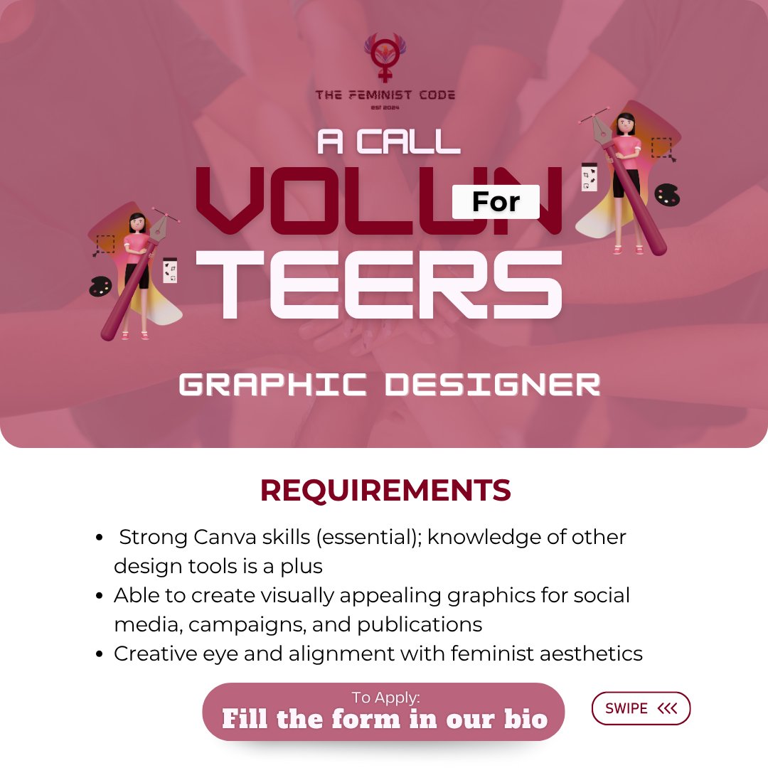 TheFeministcode's tweet image. 📩 All inquiries: admin@feministcode.com
💪🏽 Together, let’s uplift women & girls everywhere!
#TheFeministCode #VolunteerWithImpact #GirlsSupportingGirls