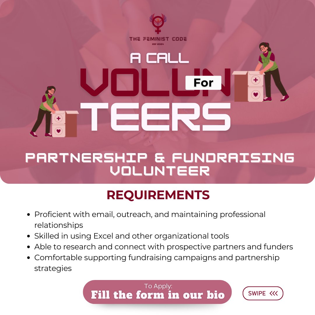 TheFeministcode's tweet image. 📩 All inquiries: admin@feministcode.com
💪🏽 Together, let’s uplift women & girls everywhere!
#TheFeministCode #VolunteerWithImpact #GirlsSupportingGirls