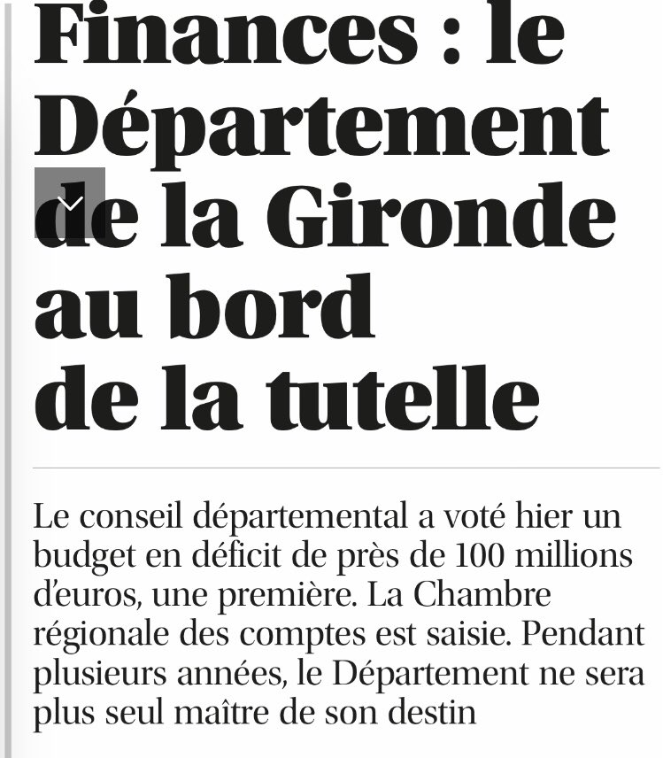 Les gabegies départementales ne manquent pas en #Medoc: Nodris,Plan Collège inadapté,Travaux routiers calamiteux…
Les conseillers déptaux medocains Got/Ducamp devront rendre des comptes car la hausse des taxes foncières pour les contribuables électeurs medocains est inéluctable!