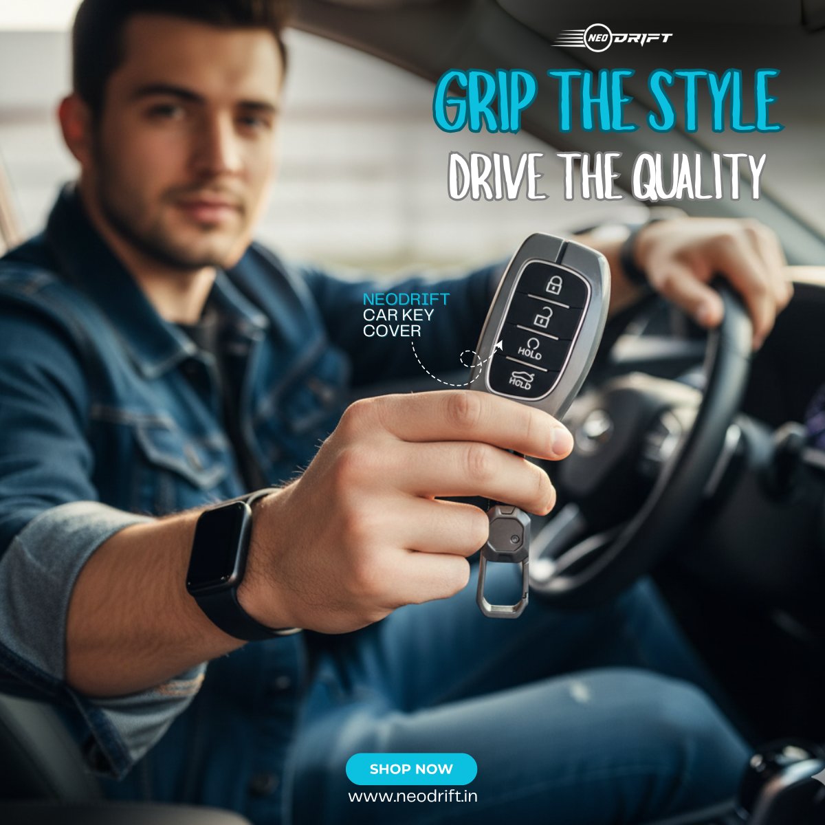 neodrift_in's tweet image. Grip the Style. Drive the Quality. Because your key deserves more than just protection — it deserves a statement. Explore Neodrift Car Key Covers — crafted for elegance, precision, and durability.  👉
 Shop now: neodrift.in  
#Neodrift #CarKeyCover #CarAccessories