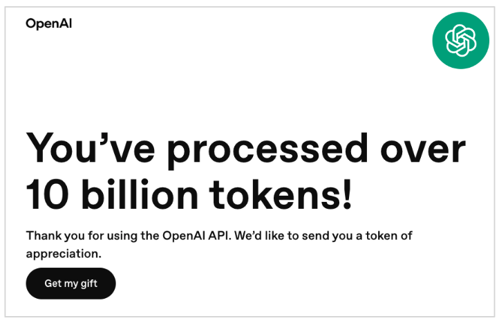 🎊 𝐍𝐞𝐰 𝐌𝐢𝐥𝐞𝐬𝐭𝐨𝐧𝐞 𝐓𝐨𝐝𝐚𝐲: OpenAI just congratulated us for crossing 10,000,000,000 tokens! Proof that real users are relying on TheLibrarian.io more every day. Huge thanks to our team and our users. 🤘 

🤑 It also means our OpenAI bill is growing. The good