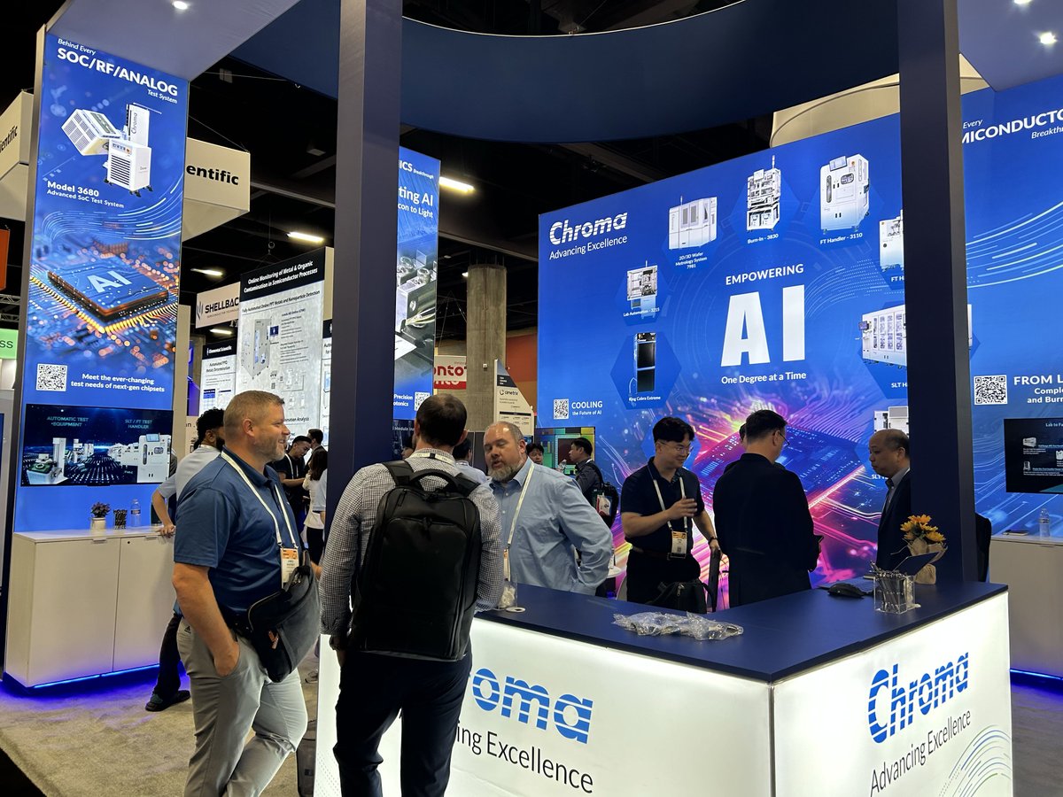 ChromaUS's tweet image. 🚀 Grateful for an Amazing #SEMICONWest 2025 with Chroma ATE!

We were thrilled to connect with so many customers, partners, and industry leaders. A huge thank-you to everyone who visited our booth and spent time with our team!
#Semiconductor #SemiconductorTesting #ATE