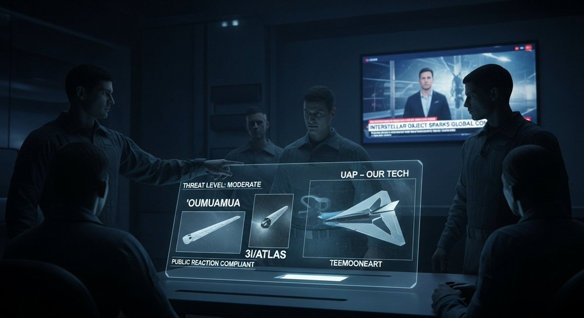 JimmyStark77's tweet image. They called &apos;Oumuamua a ship and 3I/ATLAS a probe. Don&apos;t be fooled by the space narrative! This is a dry run. The elite are using &apos;interstellar threats&apos; and UAP sightings (their own tech) to test our compliance. They&apos;re grading our reaction before the ultimate fake threat. #UFO