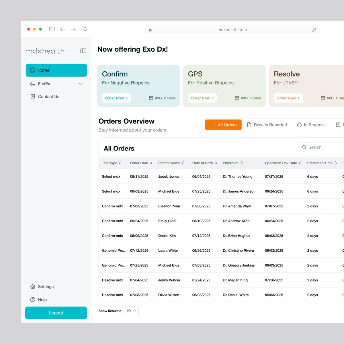 Medical Management Dashboard