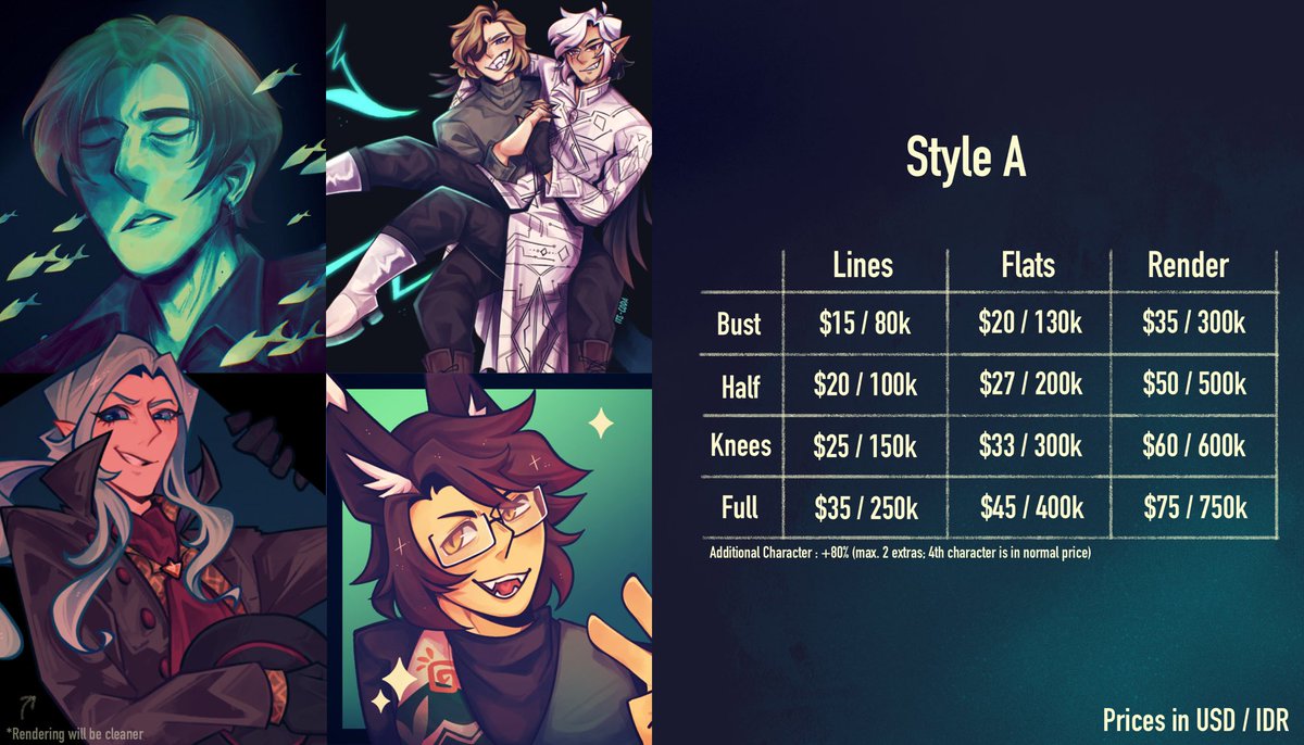 itscoda_art's tweet image. Shares very much appreciated!! &amp;lt;3

Haii I have comms open for local (IDR) and international ^^ Please contact me through DMs if you have any questions!! 

TOS and more samples below 👇