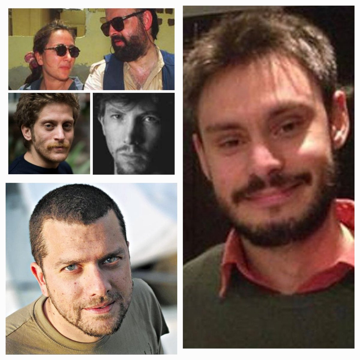 sabripillot's tweet image. La #scortamediatica -tutti noi ogni giorno- deve mantenere i riflettori accesi su #IlariaAlpi, #MiranHrovatin #AndyRocchelli #GiulioRegeni e #MarioPaciolla, assassinati.
Qualcuno vorrebbe non avessero giustizia.
E deve alzare la voce per #AlbertoTrentini, in Venezuela da 10 mesi.