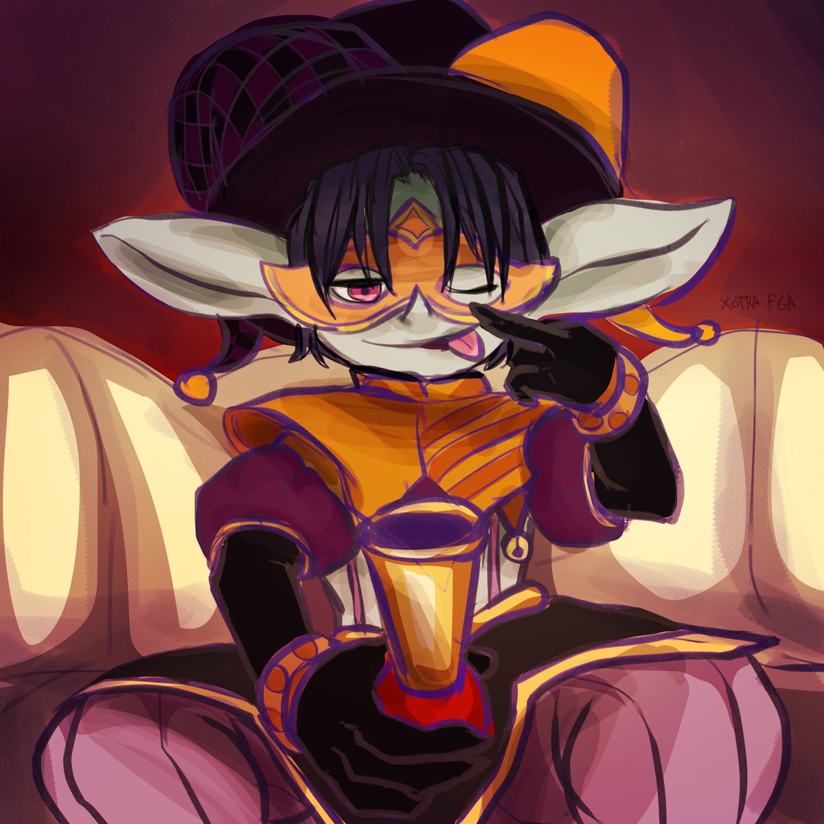 XXXotrafer's tweet photo. Día 14 del Gobtober Vtuber. Tal vez @CitristaCB sea un bufon, pero no es ningun bobo... no siempre. https://t.co/YLMguHZRxh