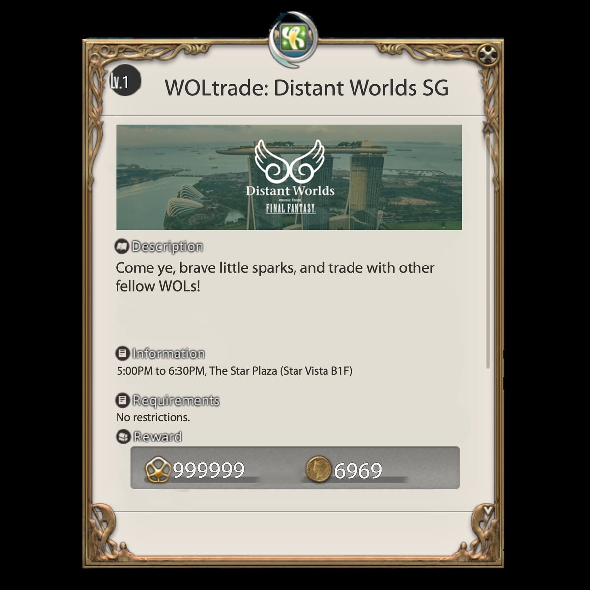 weidaelyn's tweet image. Haven't seen any news about a #WOLtrade for next Friday's concert in Singapore yet?? ๐ Let's do it! ๐ #DWFF #DWFFSG #DistantWorlds