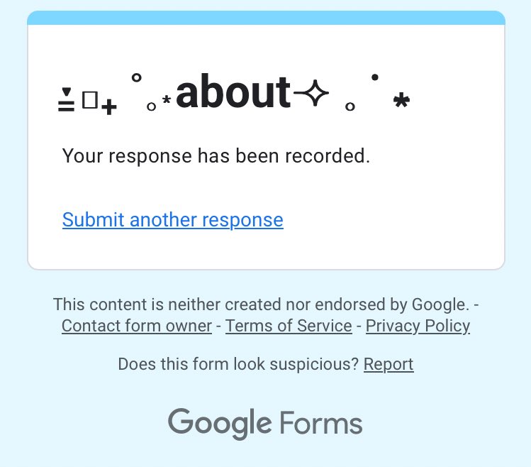 <a href="/aboutfml/">about</a> รายงานตัวค่ะ 🤍🧸
