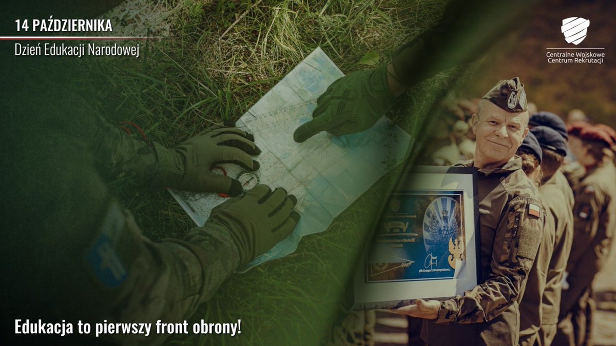 Centralne Wojskowe Centrum Rekrutacji (@zolnierzrp) on Twitter photo Z okazji Dnia Edukacji Narodowej 🎓🎒składamy serdeczne podziękowania wszystkim nauczycielom, pedagogom oraz koordynatorom wojskowym za zaangażowanie, pasję i codzienną pracę na rzecz wychowania młodego pokolenia w duchu patriotyzmu i odpowiedzialności. Z okazji Dnia Edukacji Narodowej 🎓🎒składamy serdeczne podziękowania wszystkim nauczycielom, pedagogom oraz koordynatorom wojskowym za zaangażowanie, pasję i codzienną pracę na rzecz wychowania młodego pokolenia w duchu patriotyzmu i odpowiedzialności.
