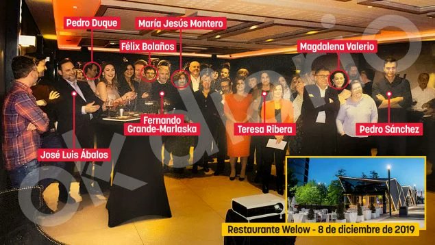 La foto inédita del 60 cumpleaños de Ábalos con Sánchez y la plana mayor del Gobierno en el restaurante de Aldama okdiario.com/investigacion/…