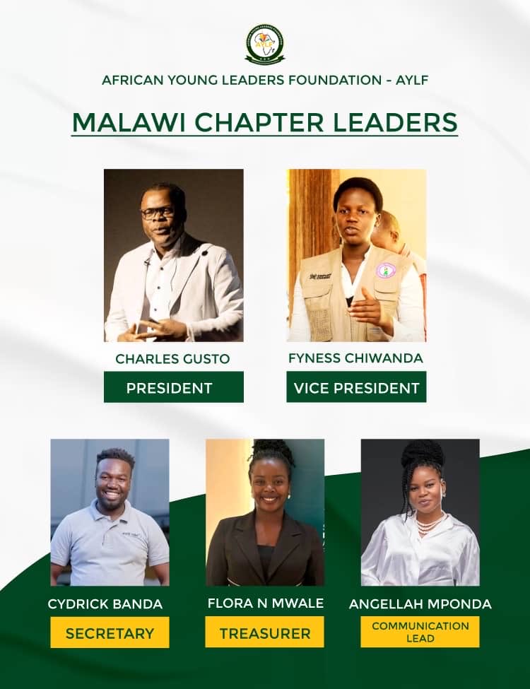 We are excited to officially unveil the leadership team of the African Young Leaders Foundation (AYLF) Malawi Chapter! 

This marks another important step in strengthening our network of young changemakers across Africa.