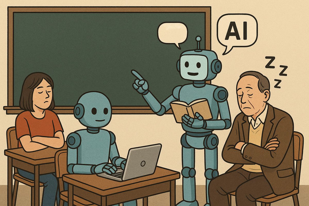 We pretend to teach, and students pretend to learn, 
by <a href="/wisereveryday/">Steven Schwartz</a> 
In our brave new AI world, academics pretend to teach, students pretend to learn, and administrators pretend it all adds up to something called higher education.

open.substack.com/pub/stevenschw…