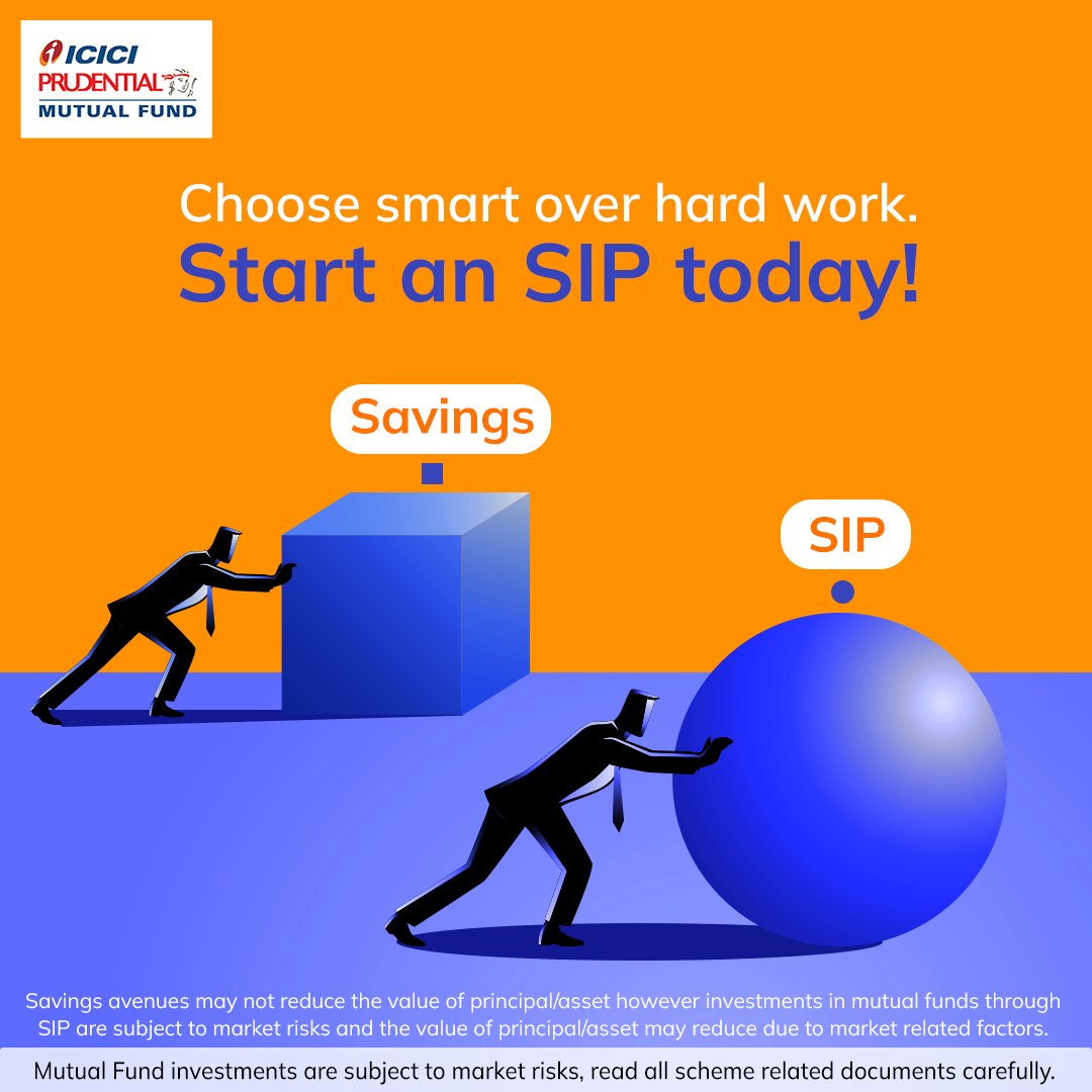ICICIPruMF's tweet image. 💡 Why work harder when you can invest smarter?
With a 💰 Systematic Investment Plan (SIP), aim to build wealth effortlessly.
📈 Stay invested, and let compounding do the work for you!

#InvestSmart #SIP #ICICIPrudentialMutualFund #InvestWisely #MutualFunds
