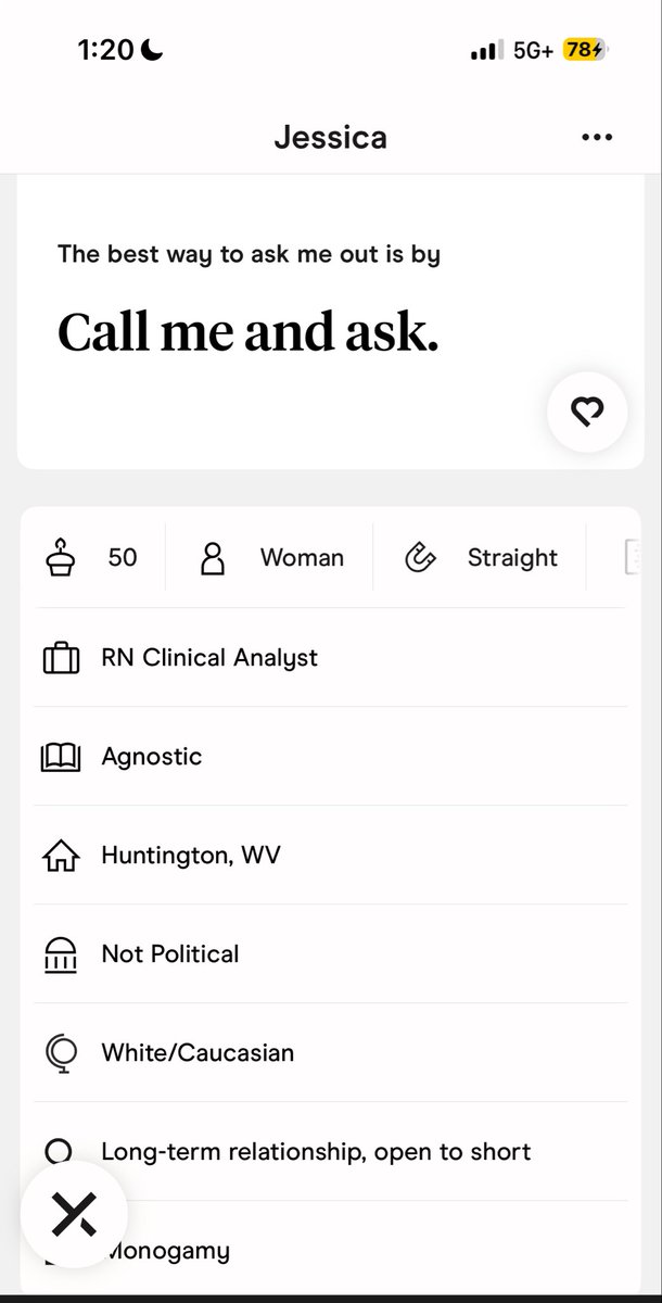 50??? Whatre we talkin about here hinge please give me a break