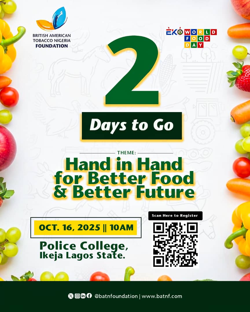 2 days to go!!!

The clock is ticking, and in two days, Eko Farm Fair 2025 will be live.

I’m sure you don’t want anyone to narrate the experience for you. Tell a friend to tell a friend that Eko Farm Fair 2025 is almost here. And to enjoy all the amazing things we have for you,