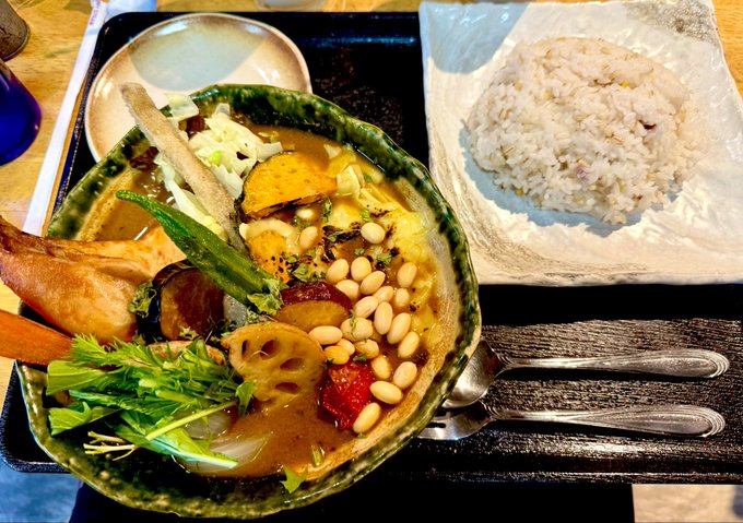 ランチでスープカレー食べてきた✨美味しすぎっ 