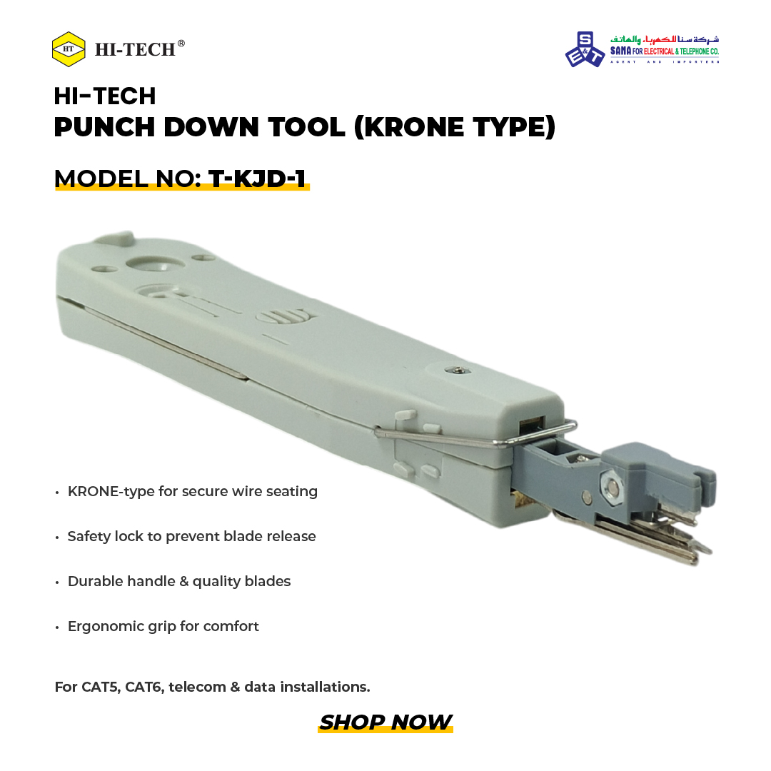 Sanaco_sa's tweet image. The tool every network technician needs✅ – HI-TECH Krone Punch Down Tool.
 
🛒 Get yours: sanaco.com.sa/product/hi-tec…
 
#NetworkingTools #PunchDownTool #TelecomSolutions #CableWork #ProfessionalTools