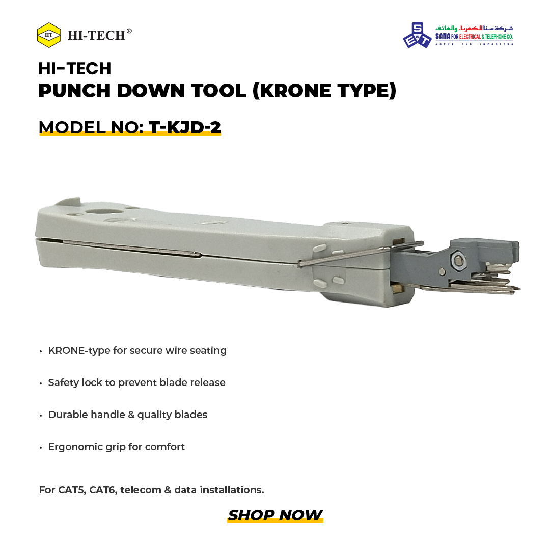 Sanaco_sa's tweet image. The tool every network technician needs✅ – HI-TECH Krone Punch Down Tool.
 
🛒 Get yours: sanaco.com.sa/product/hi-tec…
 
#NetworkingTools #PunchDownTool #TelecomSolutions #CableWork #ProfessionalTools