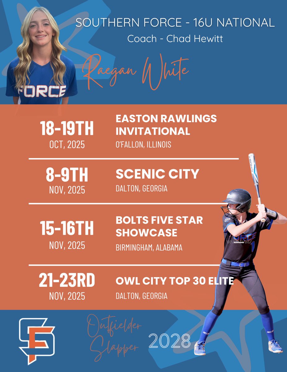 Ready to kick the fall season off this weekend! Come check us out this fall. 
<a href="/SoFoNational09/">Southern Force 16U National - Hewitt</a> #SouthernForce #16U 
<a href="/ForceSouthern/">Southern Force 18U National - Palmer</a>