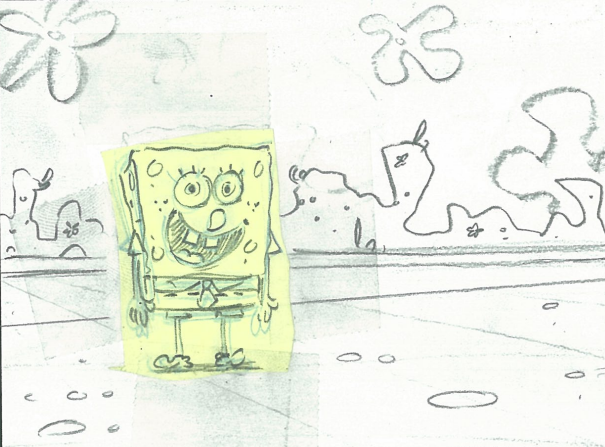 ArtofSpongebob's tweet image. Drawings by Stephen Hillenburg from "Valentine's Day."