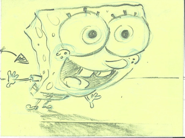 ArtofSpongebob's tweet image. Drawings by Stephen Hillenburg from "Valentine's Day."