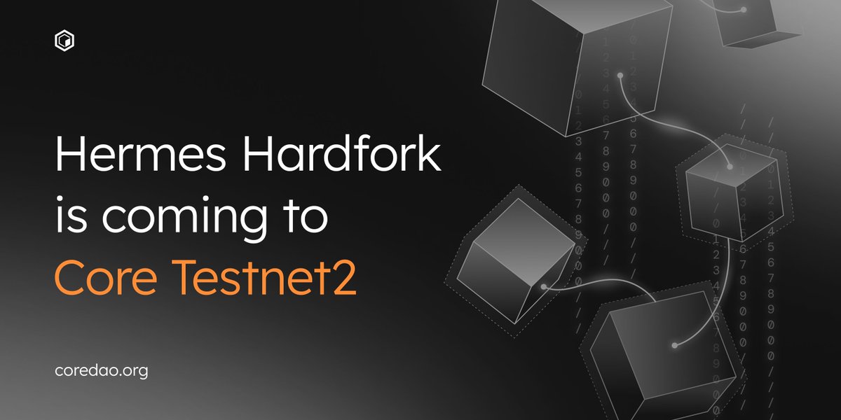 corechain_devs's tweet image. 1/7 📢 Hermes Hardfork Ready to Activate on Core Testnet
The Hermes Hardfork brings fast finality, enhanced validator operations, advanced dev tools, & commission support for CORE & BTC Staking to @Coredao_org, & is scheduled for activation on Oct 15th, 2025, at 08:00:00 AM UTC…