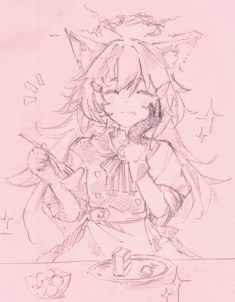 お姉ちゃんの作ったケーキとキャンディー美味しい！
#メメントモリ_FA