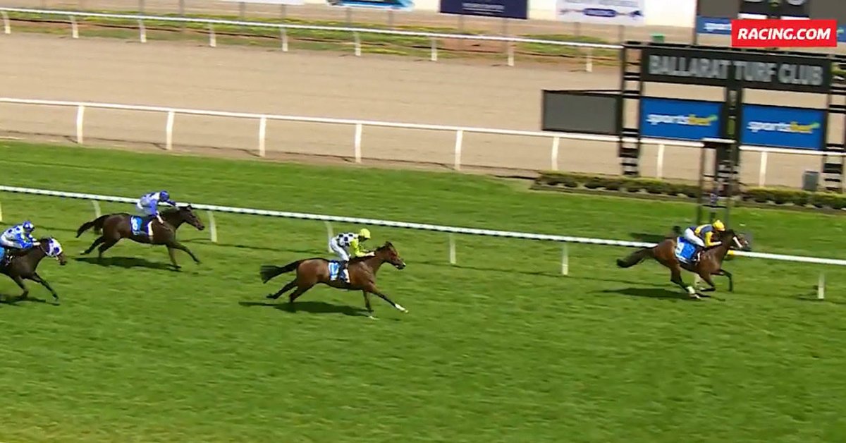 Winner Winner 🥇 

Jaguar Paw justified his short price with a stylish win at Ballarat 🐆 🐾 

Congratulations to @cunninghamthoroughbreds and all of the ownership group 

#joinusinthewinnersroom