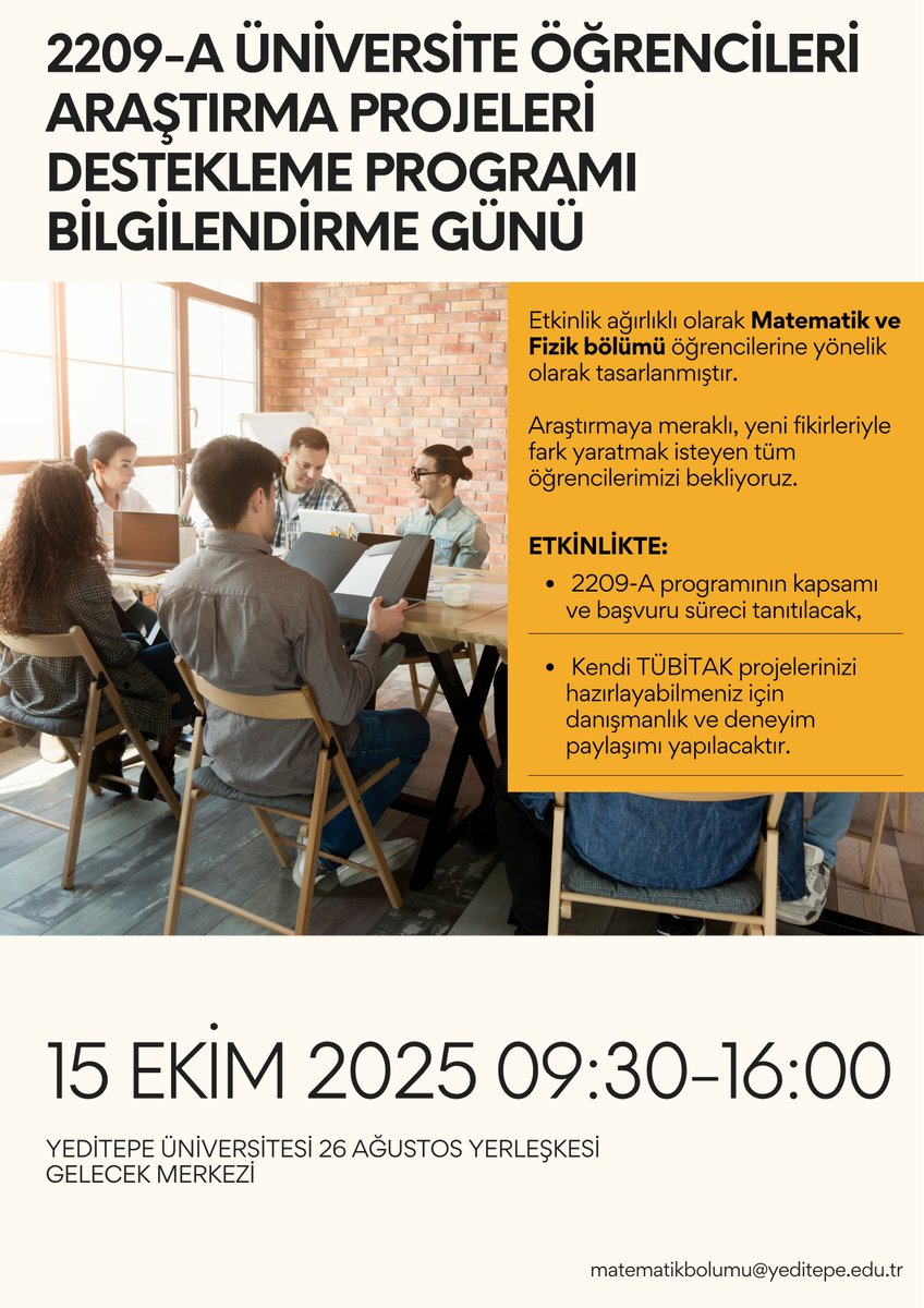 Yeditepe Üniversitesi Matematik Bölümü (@yeditepemath) on Twitter photo 